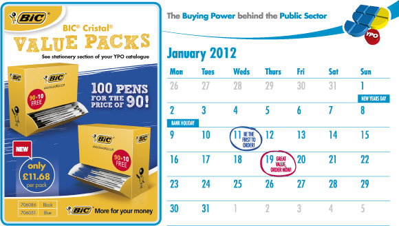 Calendar advert